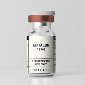 Epitalon peptide vial — COA-verified research compound for telomerase activation, longevity, and skin aging studies