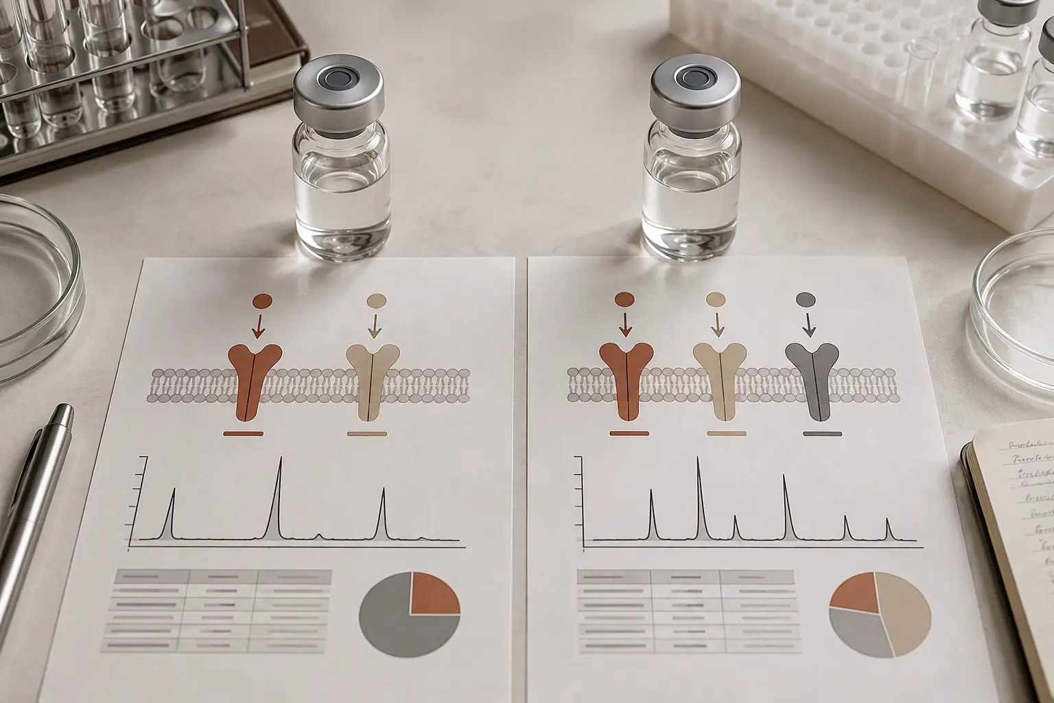 Laboratory receptor-profile comparison for retatrutide and tirzepatide research
